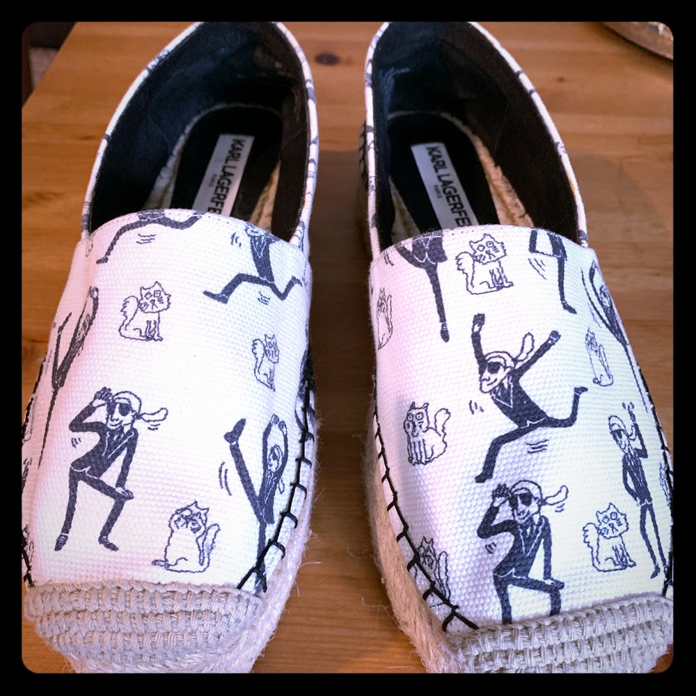 Karl Lagerfeld Paris AntibesCanvas Espadrille NEW